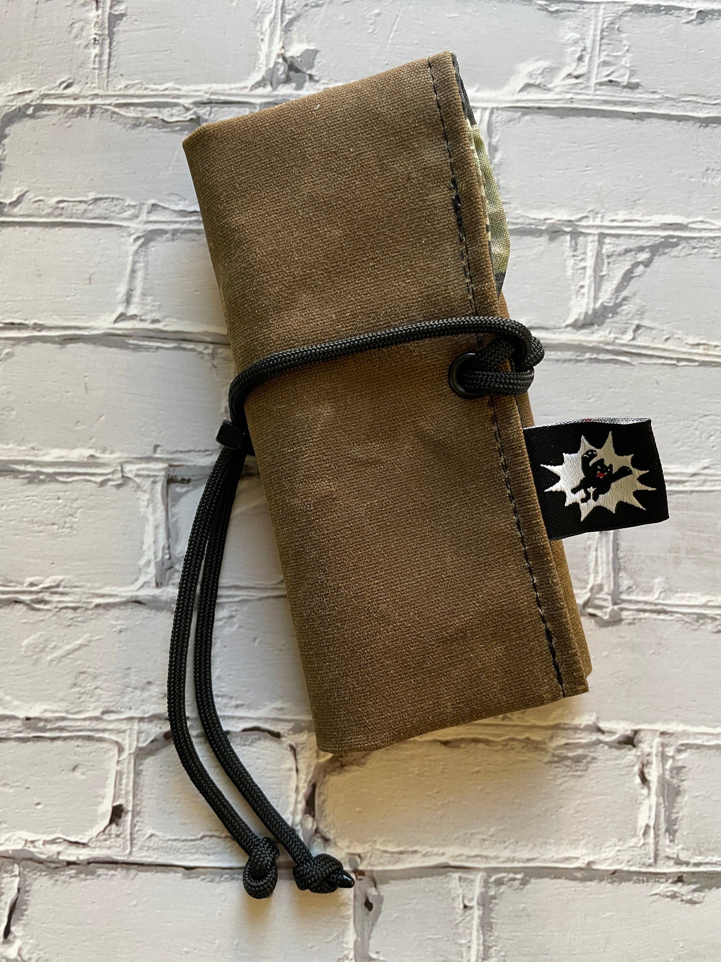 EDC Tool Roll | Waxed Canvas Pouch |Every Day Carry Gear Bag | Pocket Organizer | Knife Roll | Pocket Dump Display Hank | Vietnam Tiger Camo