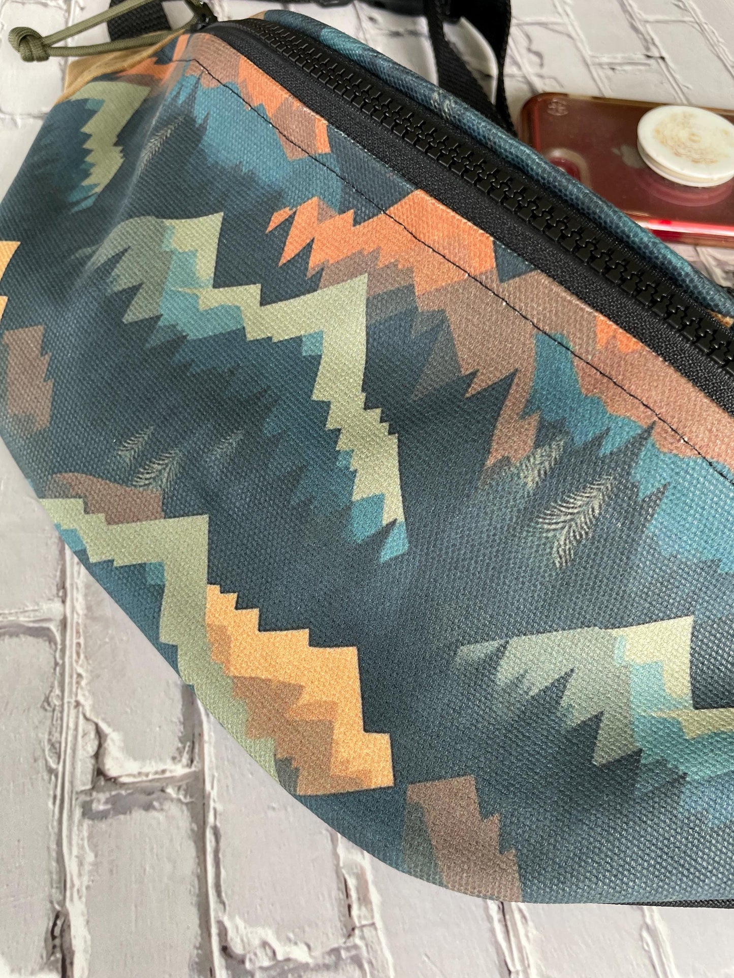 Nature Colors Waxed Canvas Sling Bag | Handmade in the USA | Plus Sized Belts Available