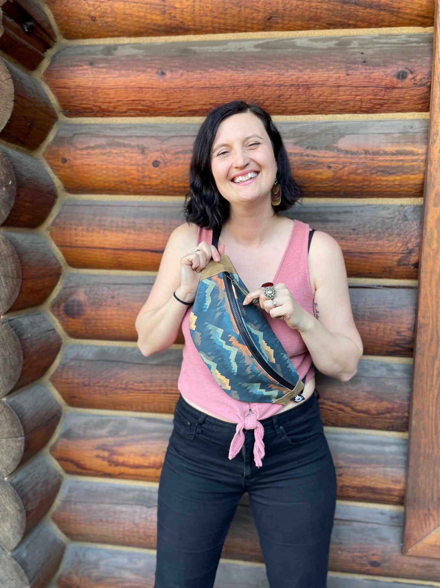 Nature Colors Waxed Canvas Sling Bag | Handmade in the USA | Plus Sized Belts Available