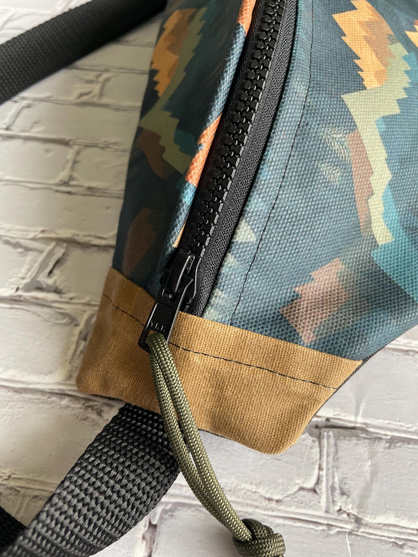 Nature Colors Waxed Canvas Sling Bag | Handmade in the USA | Plus Sized Belts Available