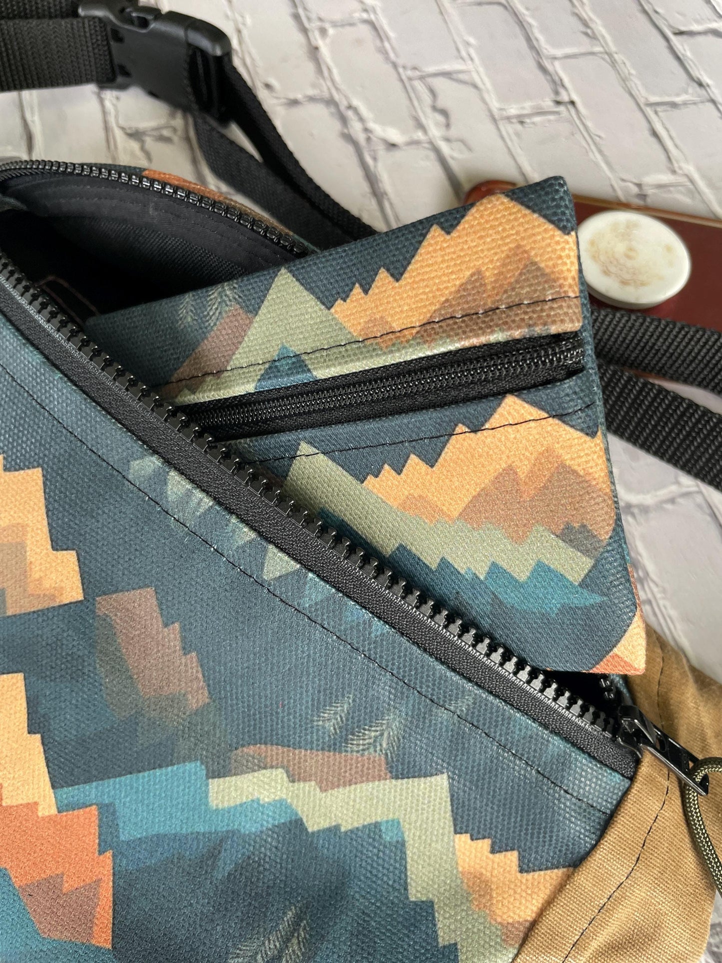 Nature Colors Waxed Canvas Sling Bag | Handmade in the USA | Plus Sized Belts Available