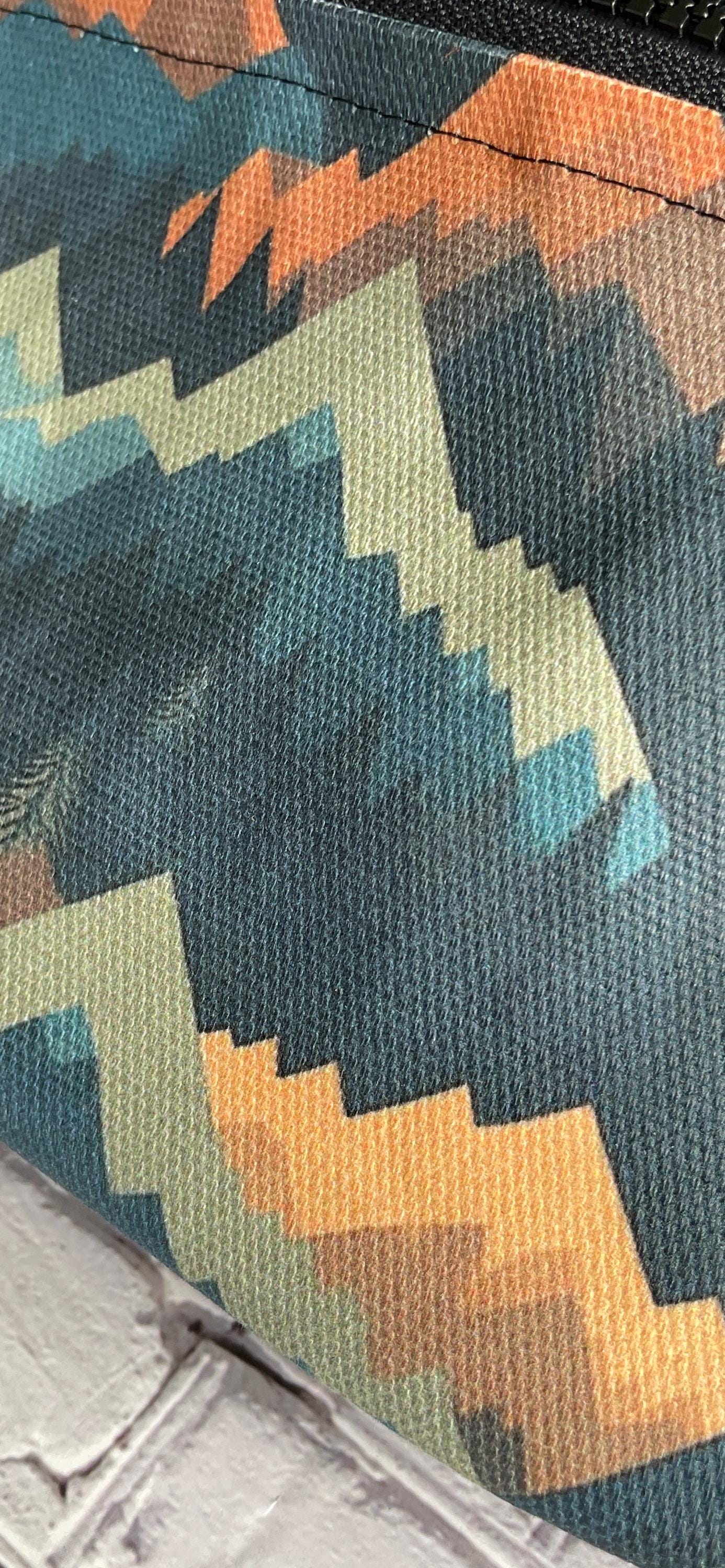 Waxed Canvas EDC Pouch | Mini Pouch | Small Zipper Wallet | Everyday Carry Bag | Hook and Loop Pouch | EDC Gear | Earth Tones