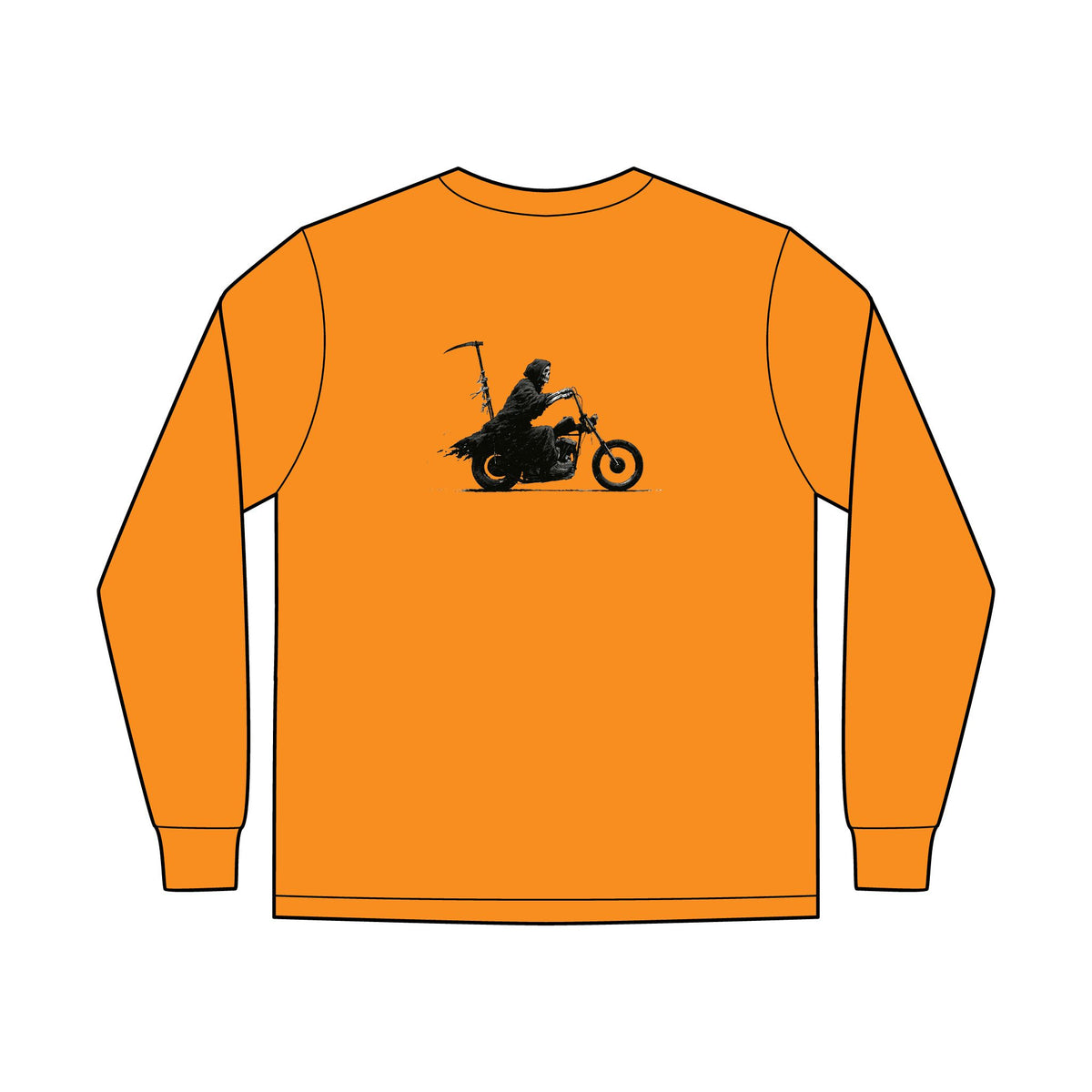 Orange Grim Reaper with Flames