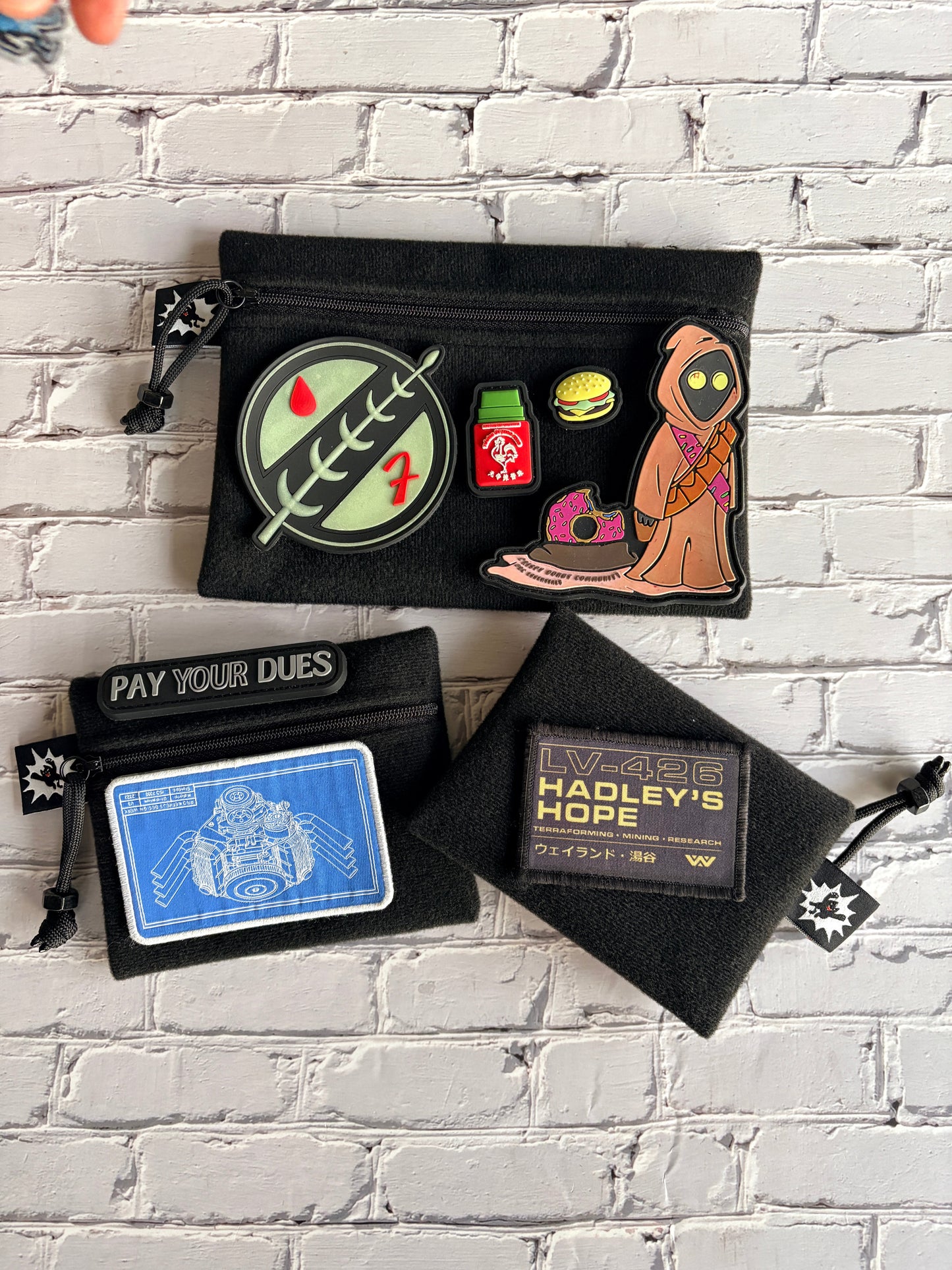 VeI-cro Loop Mini EDC Zipper Pouch