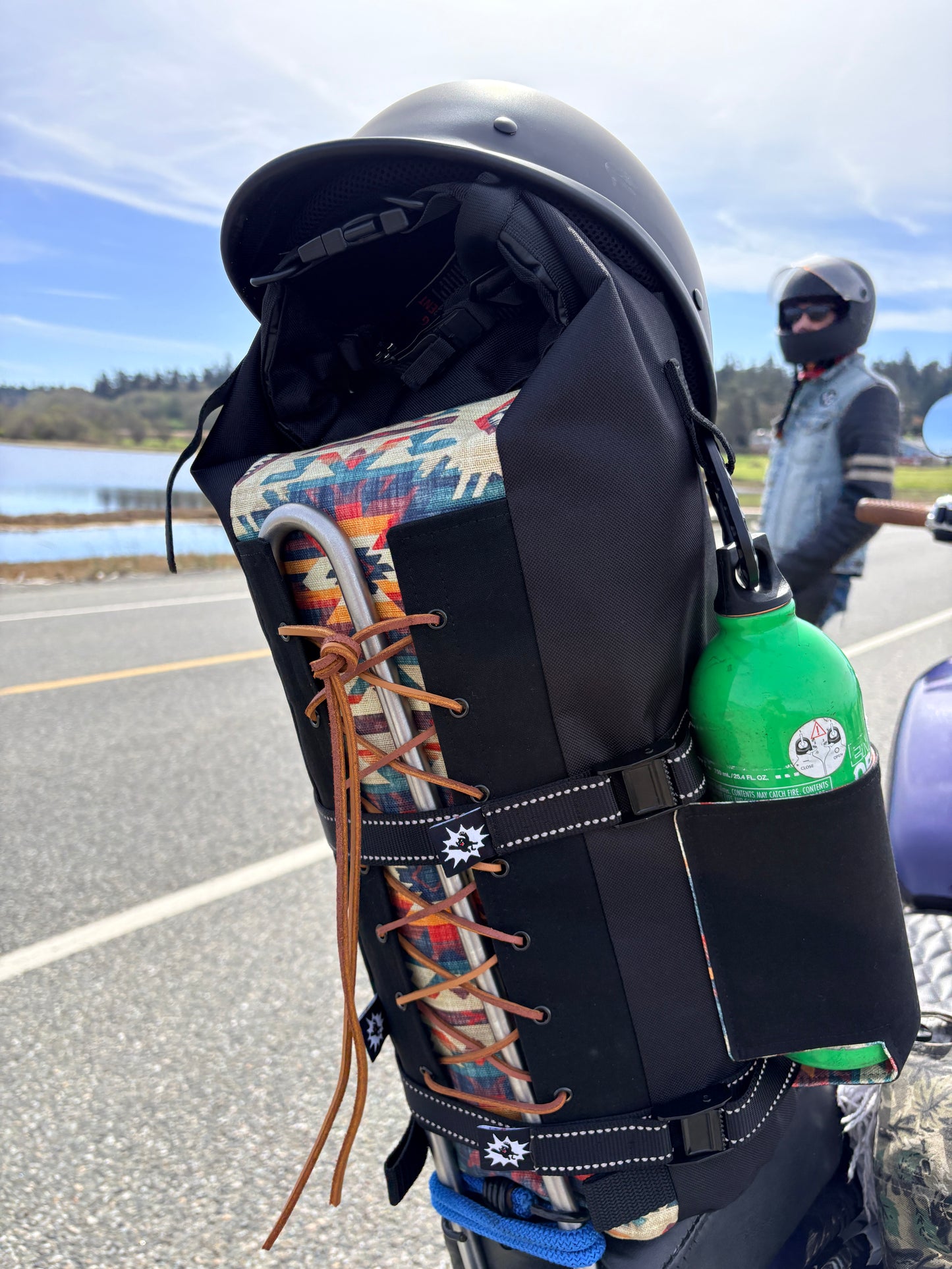 Custom Bridle Print Sissy Bar Bag