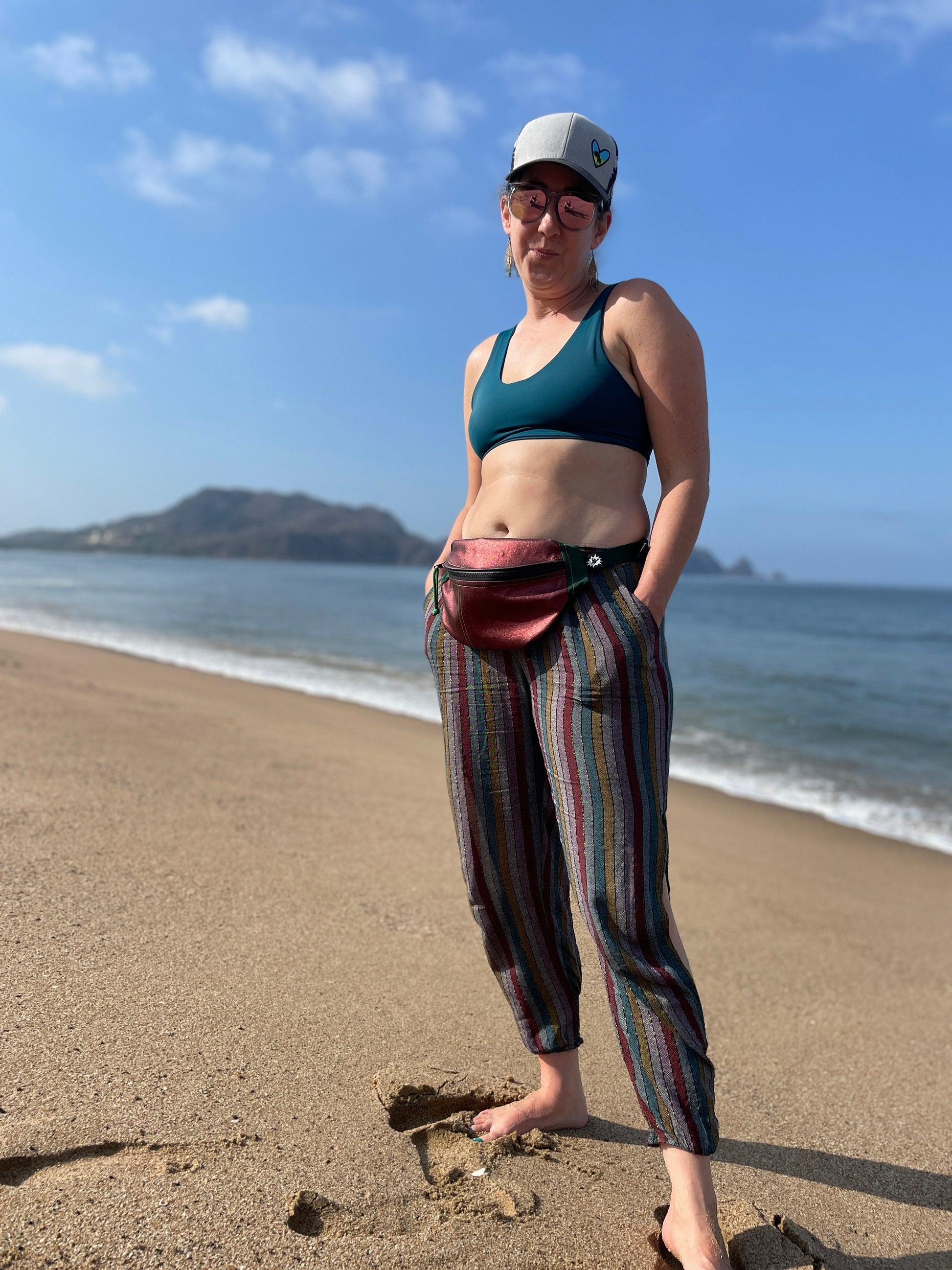 Bronze Denim Fanny Pack Vintage | Small- Plus Size Waist Bag | Roller Skater and Derby Bum Bag | Steam Punk Hip Bag for Festivals and Travel