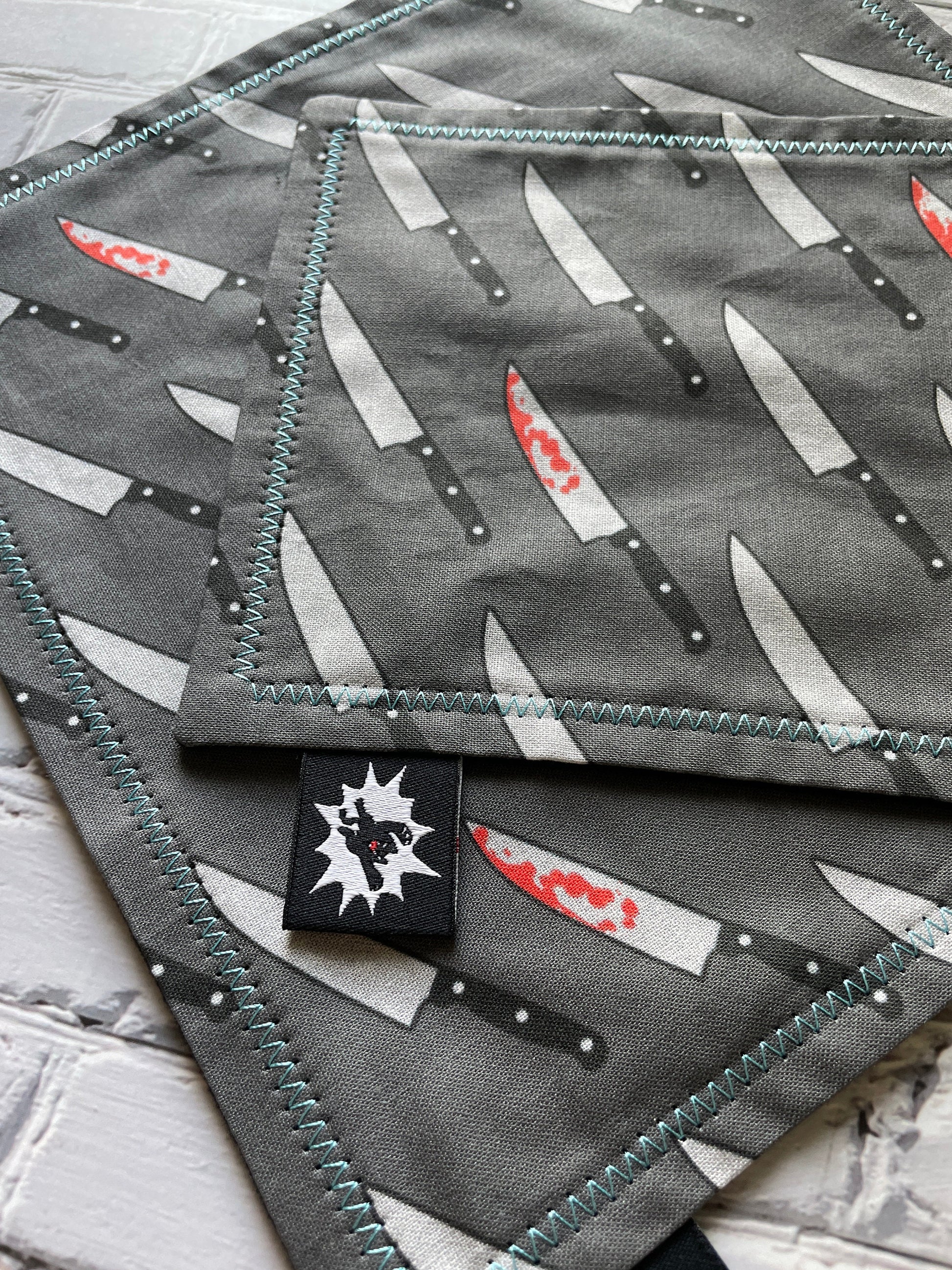 EDC Hank | Handkerchief for Every Day Carry | EDC Gear | Hank For EDC Organizer Pouch | Halloween | Paracord | Horror Knife Blood