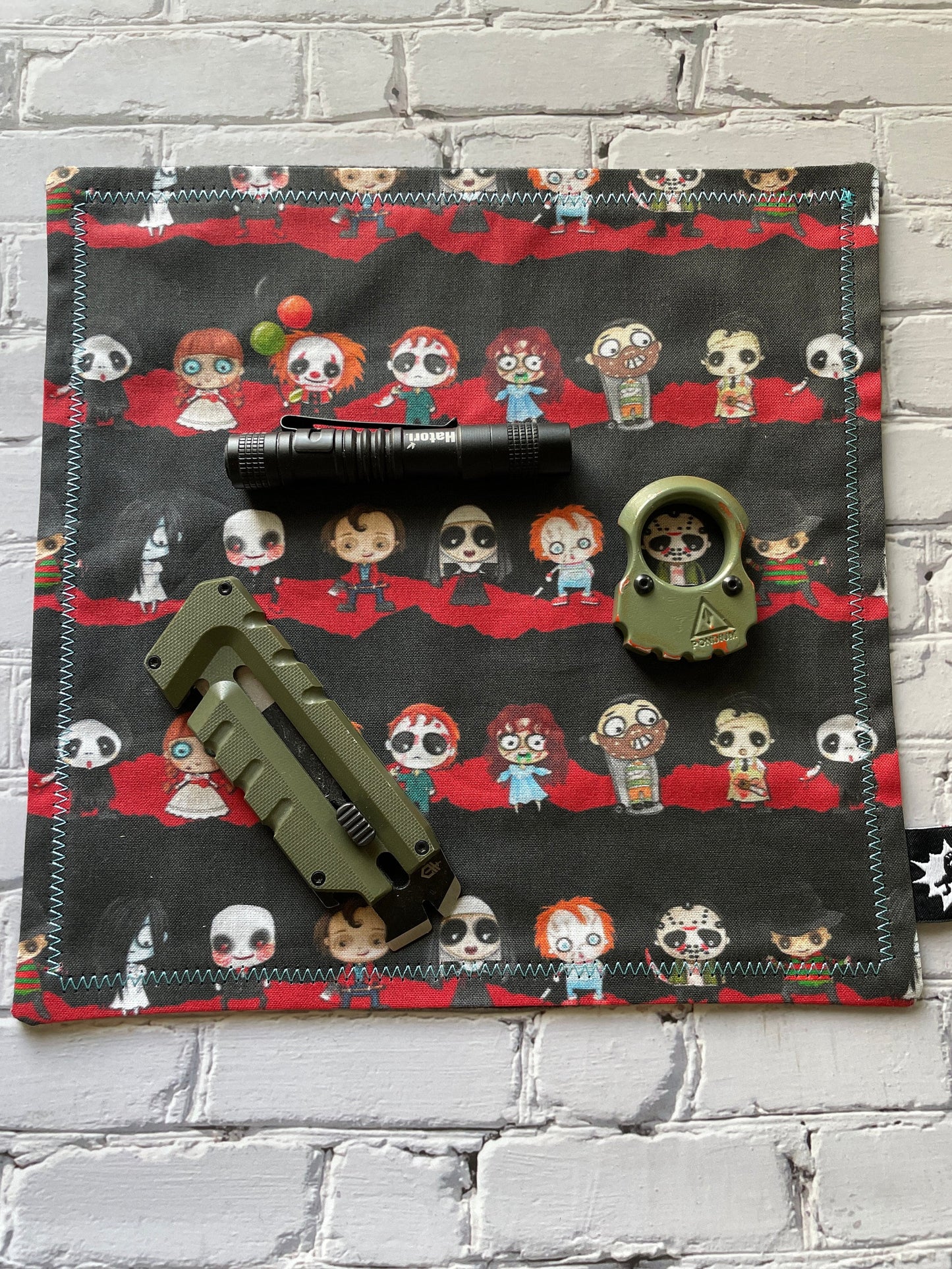 EDC Hank | Handkerchief for Every Day Carry | EDC Gear | Hank For EDC Organizer Pouch | Horror Movie | Paracord | Monster Murder Babes