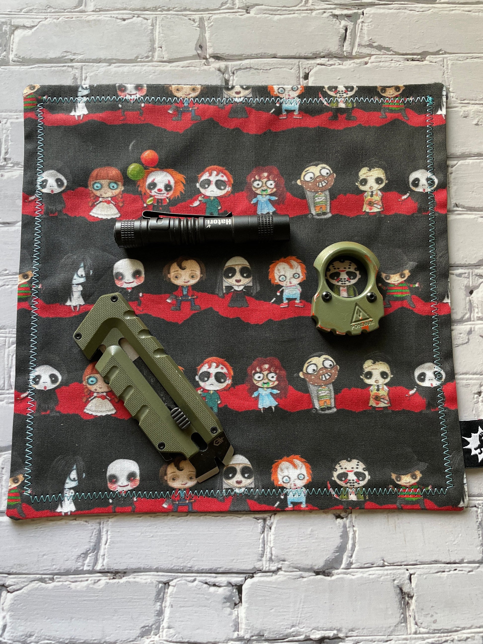 EDC Hank | Handkerchief for Every Day Carry | EDC Gear | Hank For EDC Organizer Pouch | Horror Movie | Paracord | Monster Murder Babes