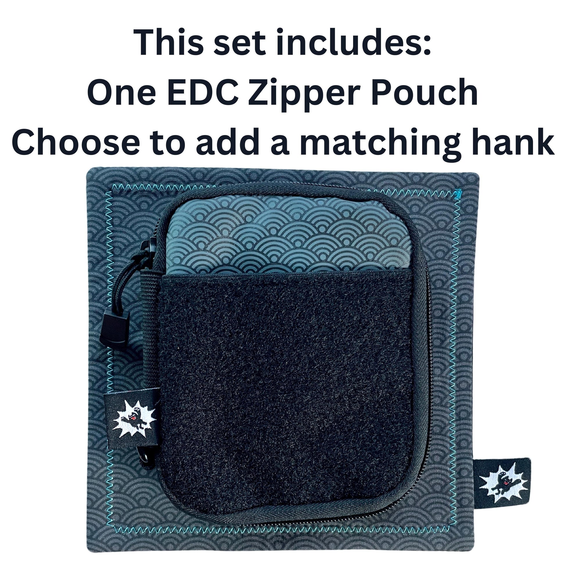 Loop Patch EDC Pocket Tool Organizer | Zipper Tactical Pouch | Canvas Knife Pouch with Divided Sections and Elastic Slots | Hank Vault Set