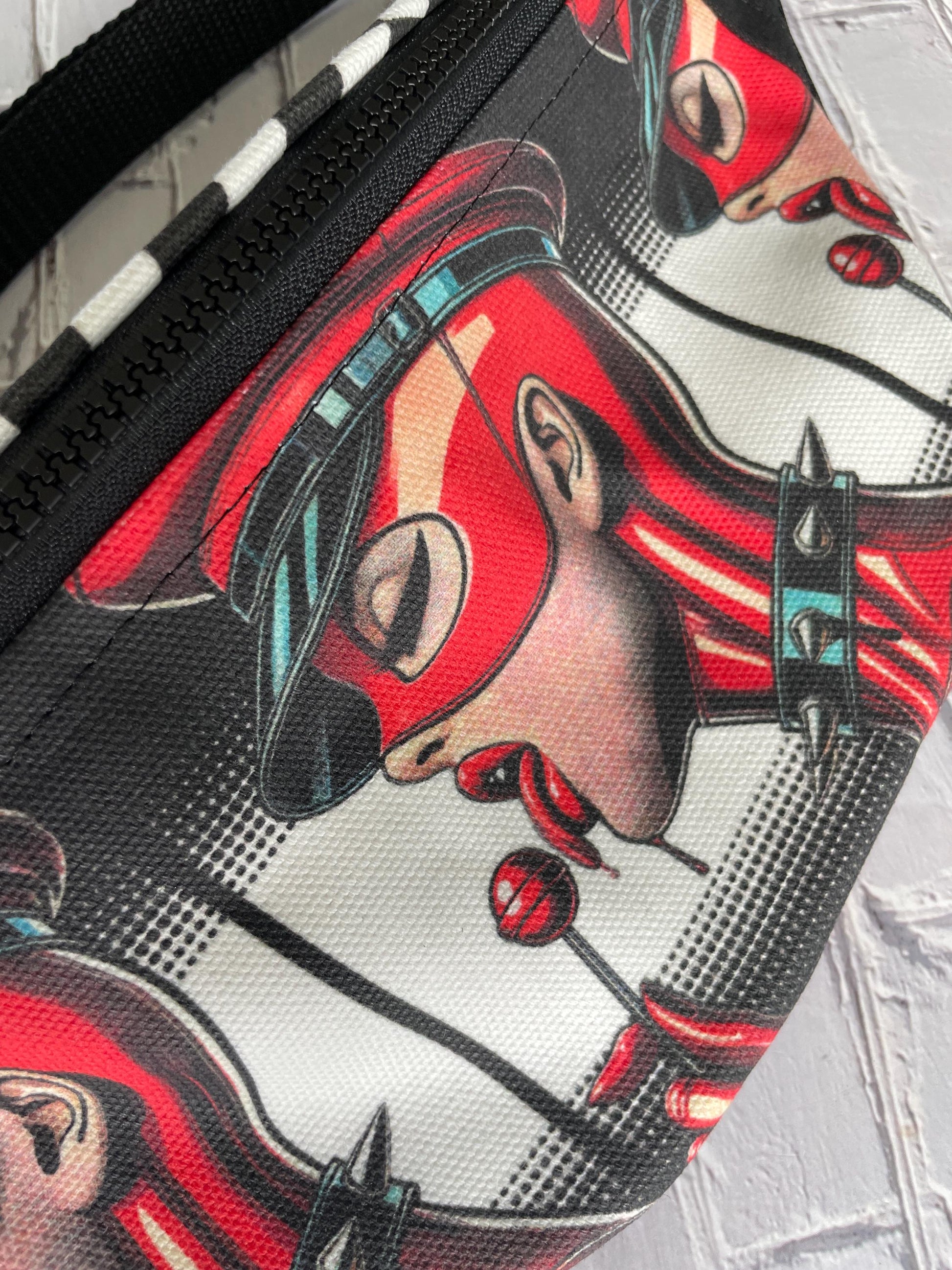 BDSM Dungeon Lady Waxed Canvas Sling Bag | Handmade in the USA | Plus Sized Belts Available