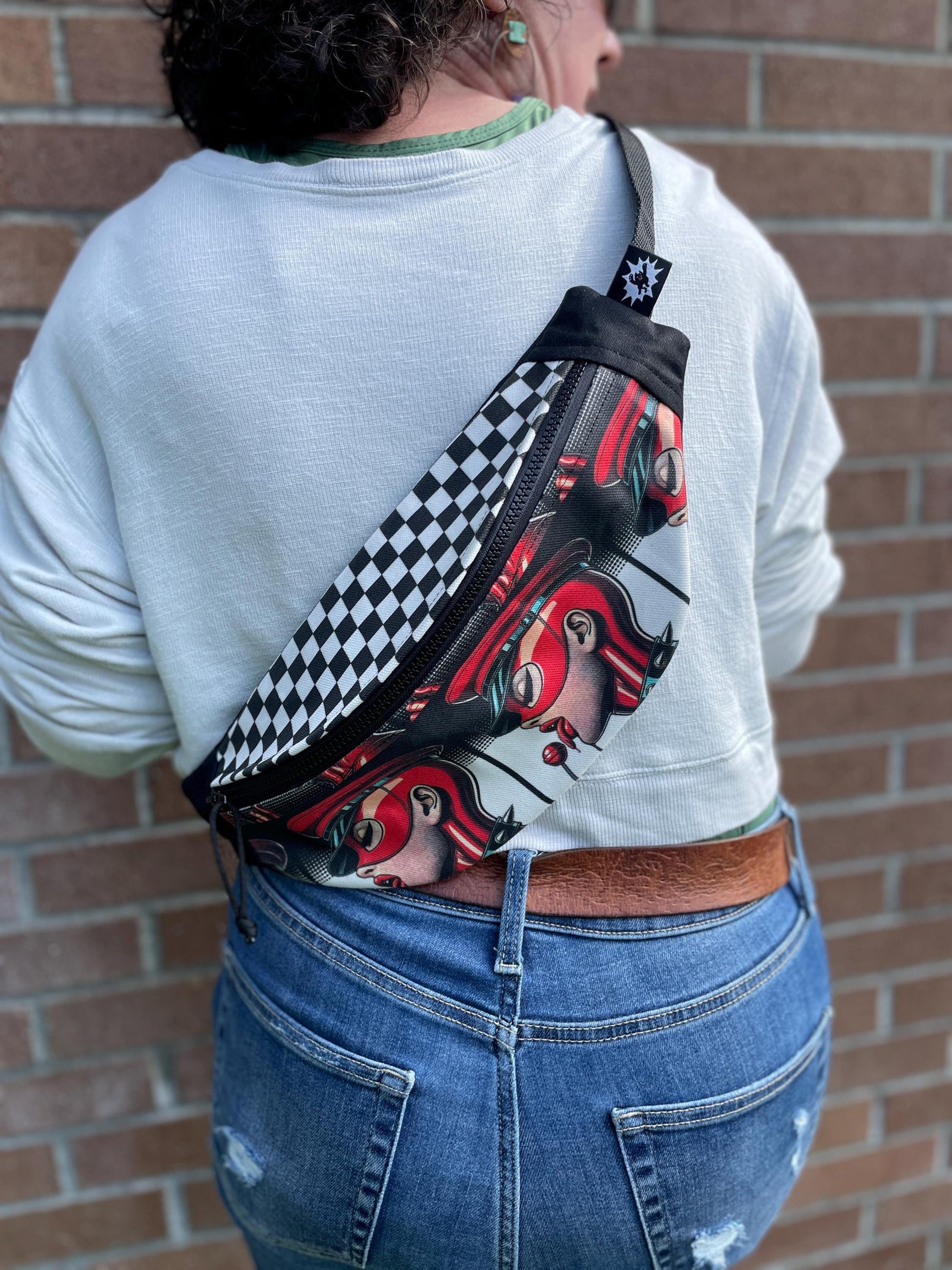 BDSM Dungeon Lady Waxed Canvas Sling Bag | Handmade in the USA | Plus Sized Belts Available