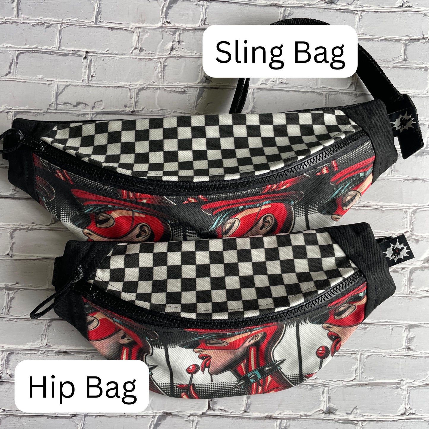 BDSM Dungeon Lady Waxed Canvas Sling Bag | Handmade in the USA | Plus Sized Belts Available