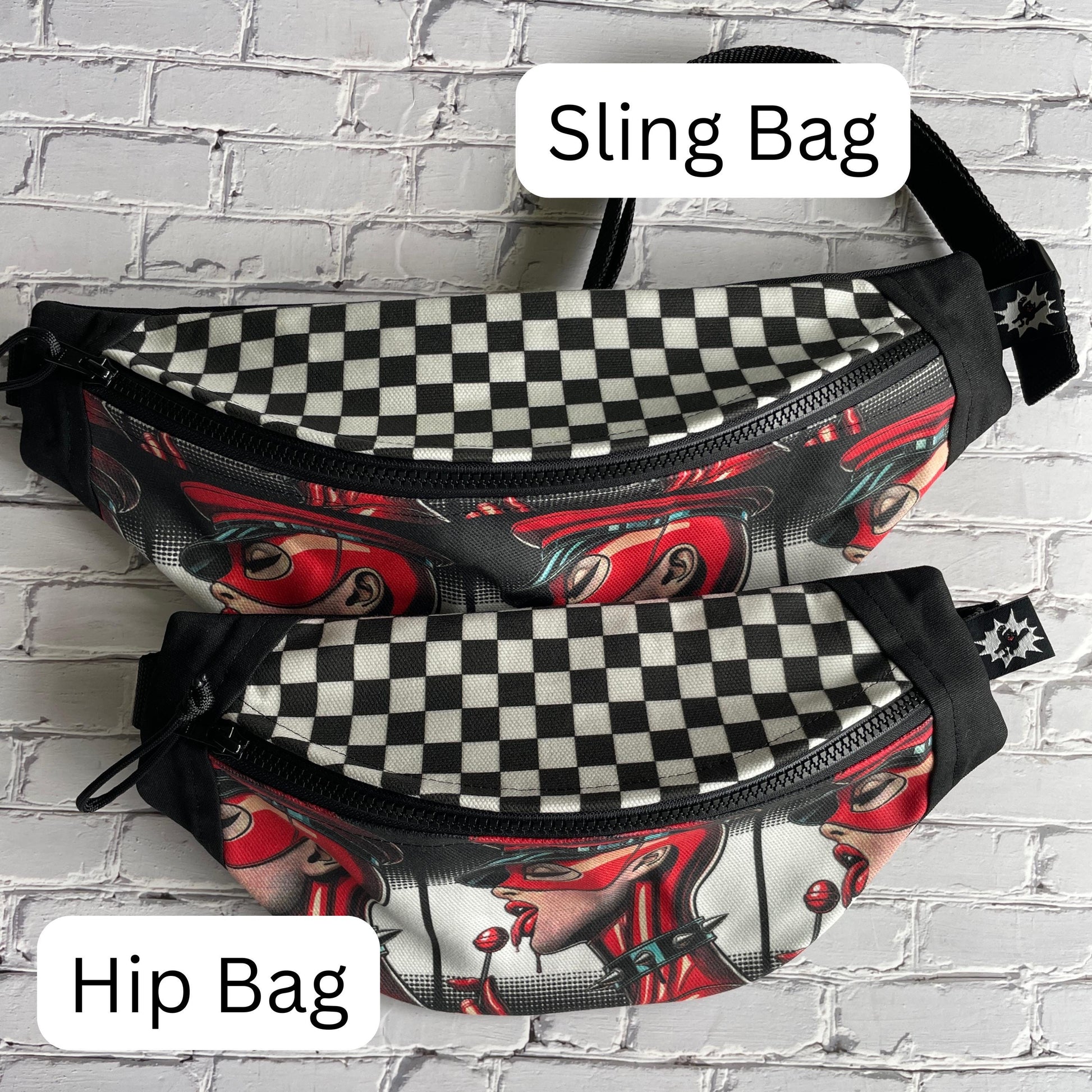 BDSM Dungeon Lady Waxed Canvas Sling Bag | Handmade in the USA | Plus Sized Belts Available