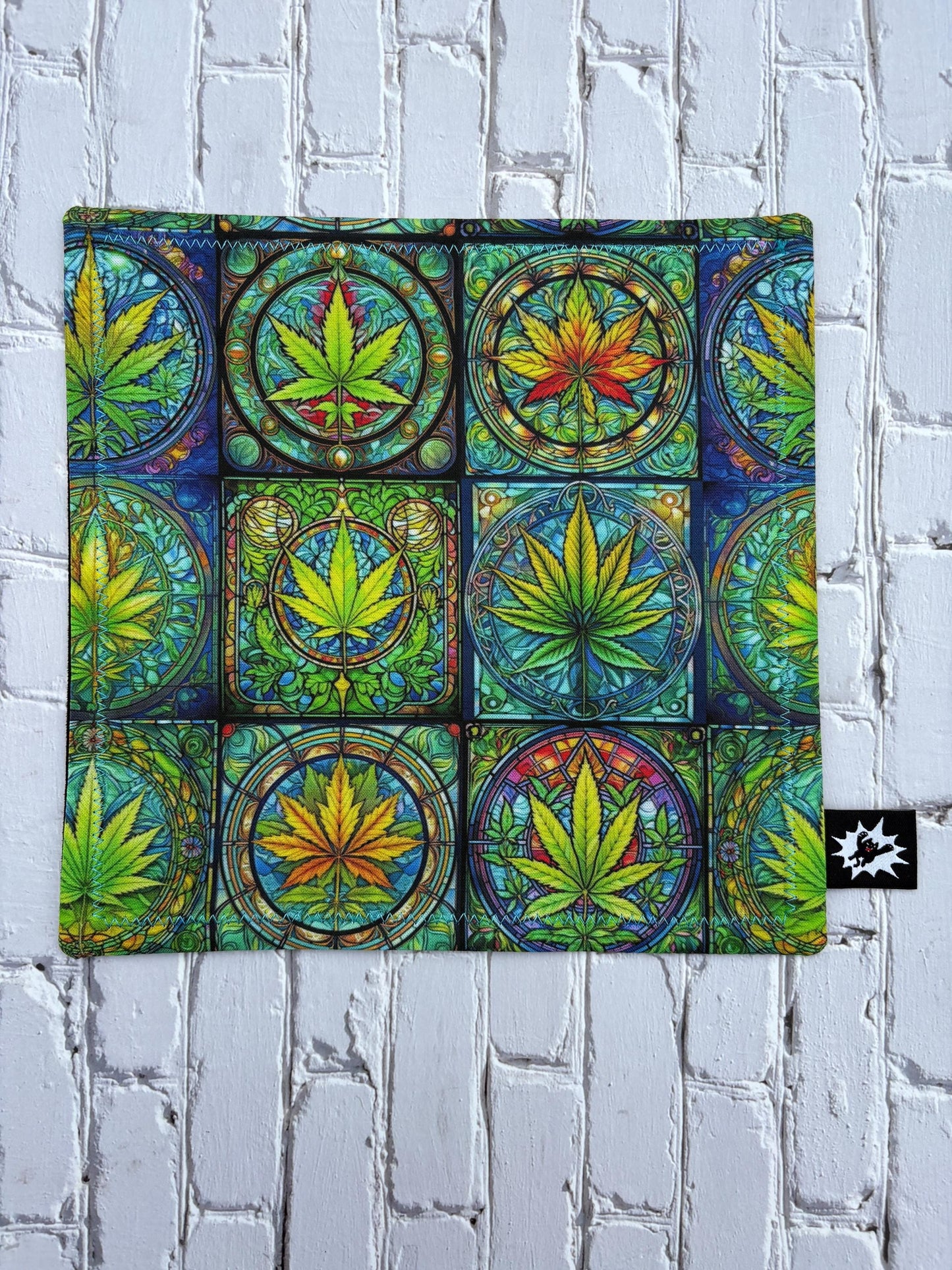 Custom EDC Hank With Microfiber or Flannel Backing, Vibrant Handkerchief Gift, Pocket Gear Cloth With Grommet Paracord Bead Weed Marijuana
