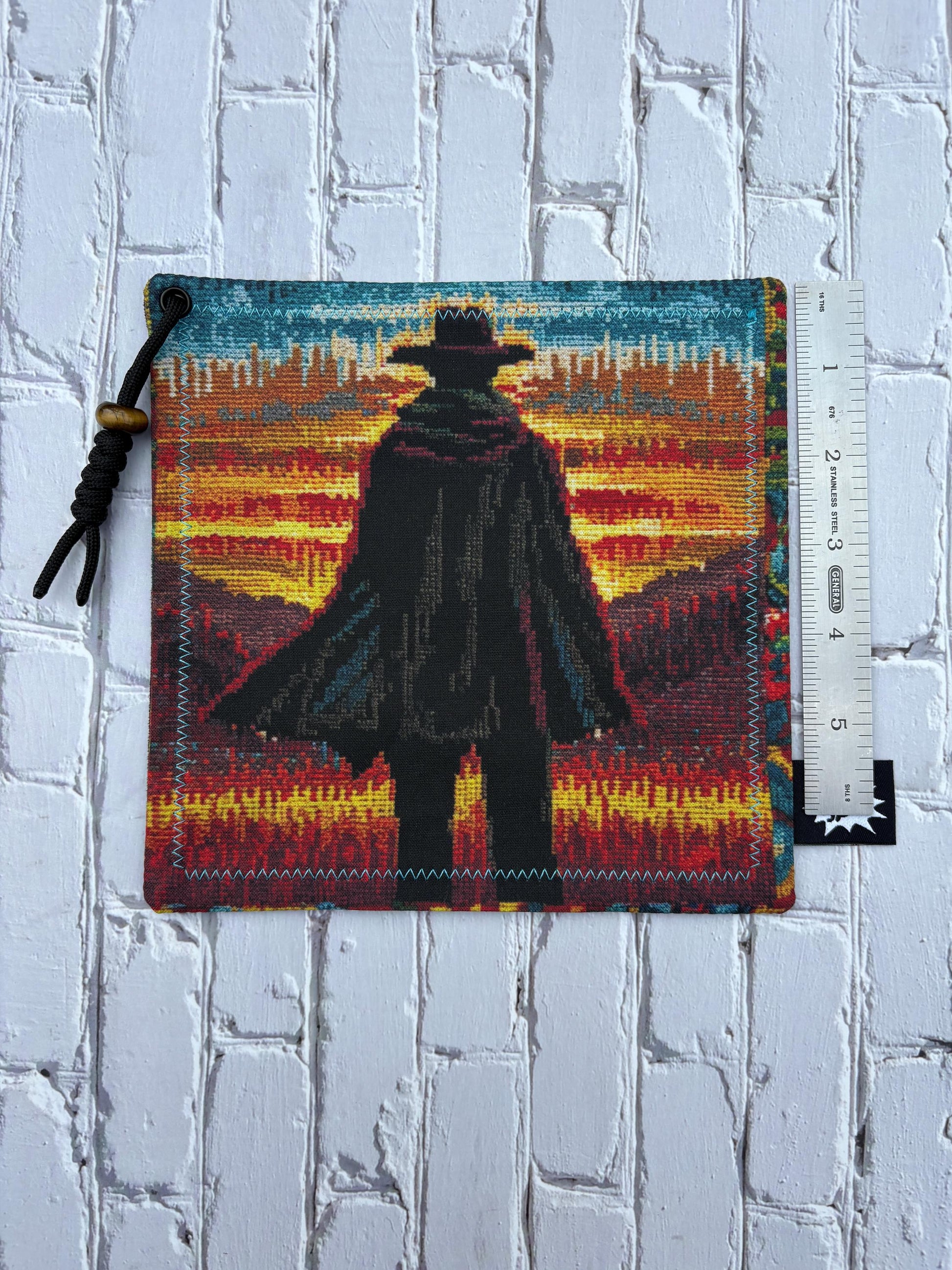 High Plains Drifter EDC Hank with Microfiber or Flannel Backing. Paracord for Style and Function Clean Screens, Tools, Glasses. Cowboy Style