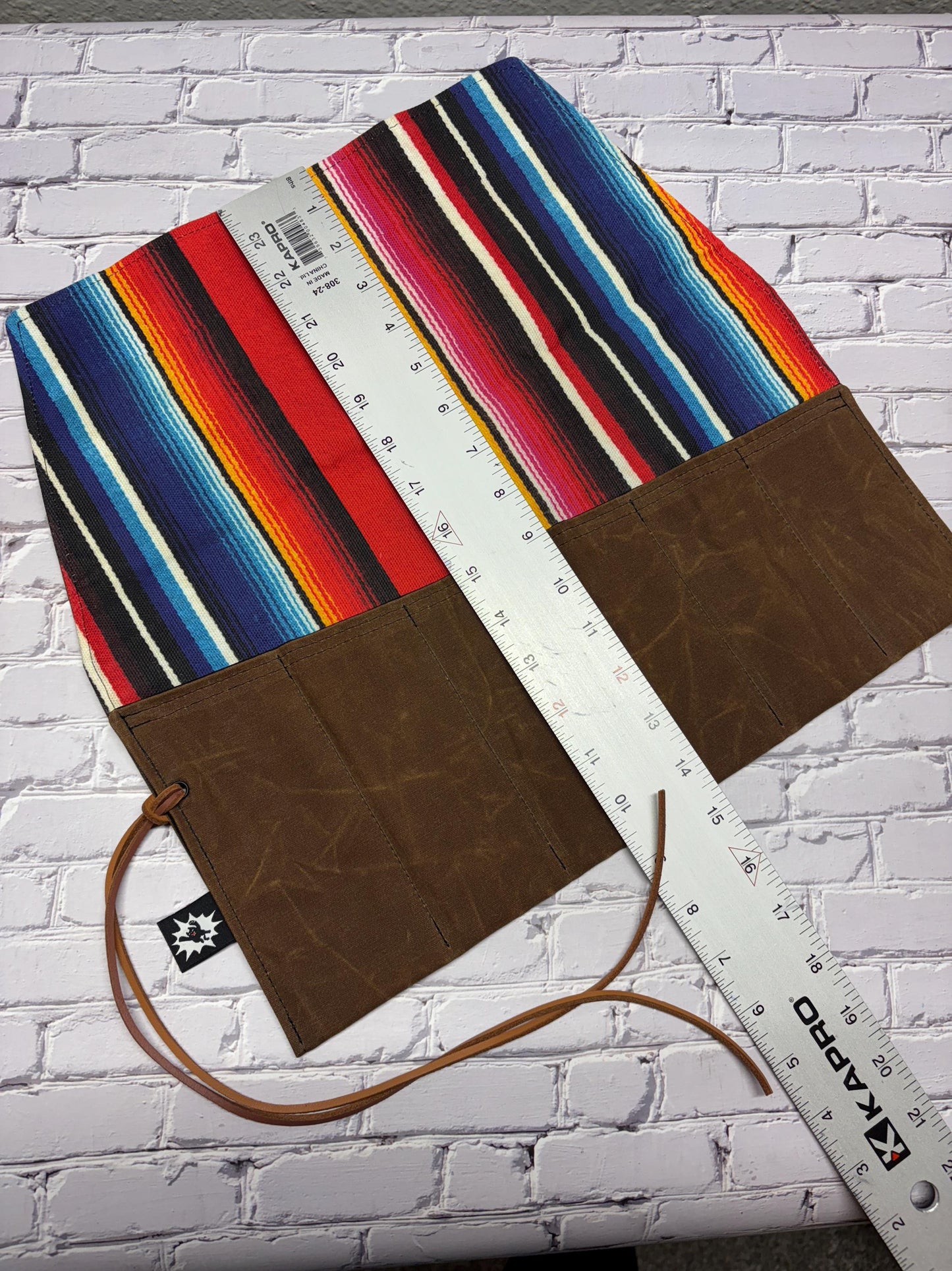 Waxed Canvas Tool Roll: Leather Closure, Mechanic Organizer, Moto Travel