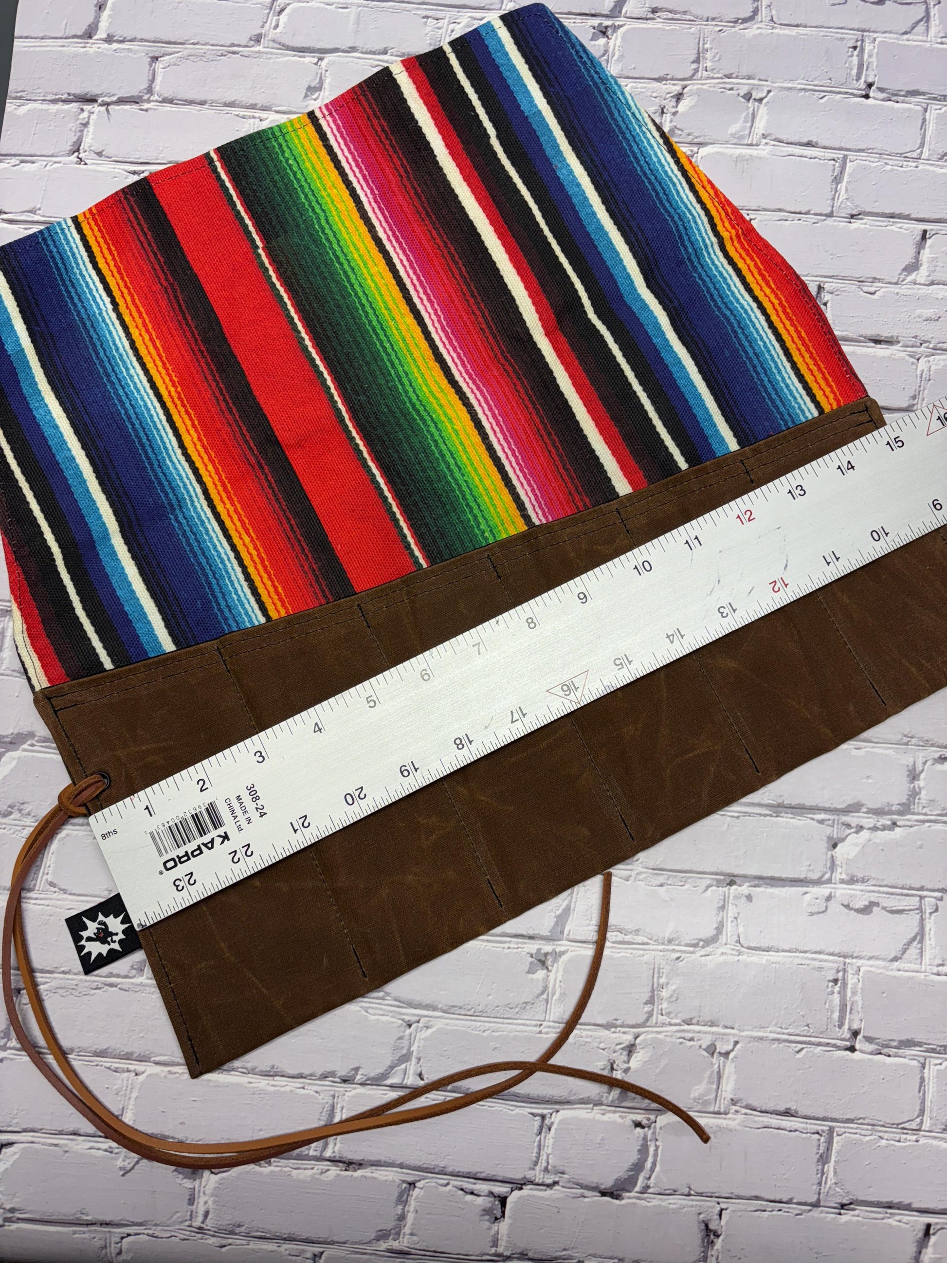 Waxed Canvas Tool Roll: Leather Closure, Mechanic Organizer, Moto Travel