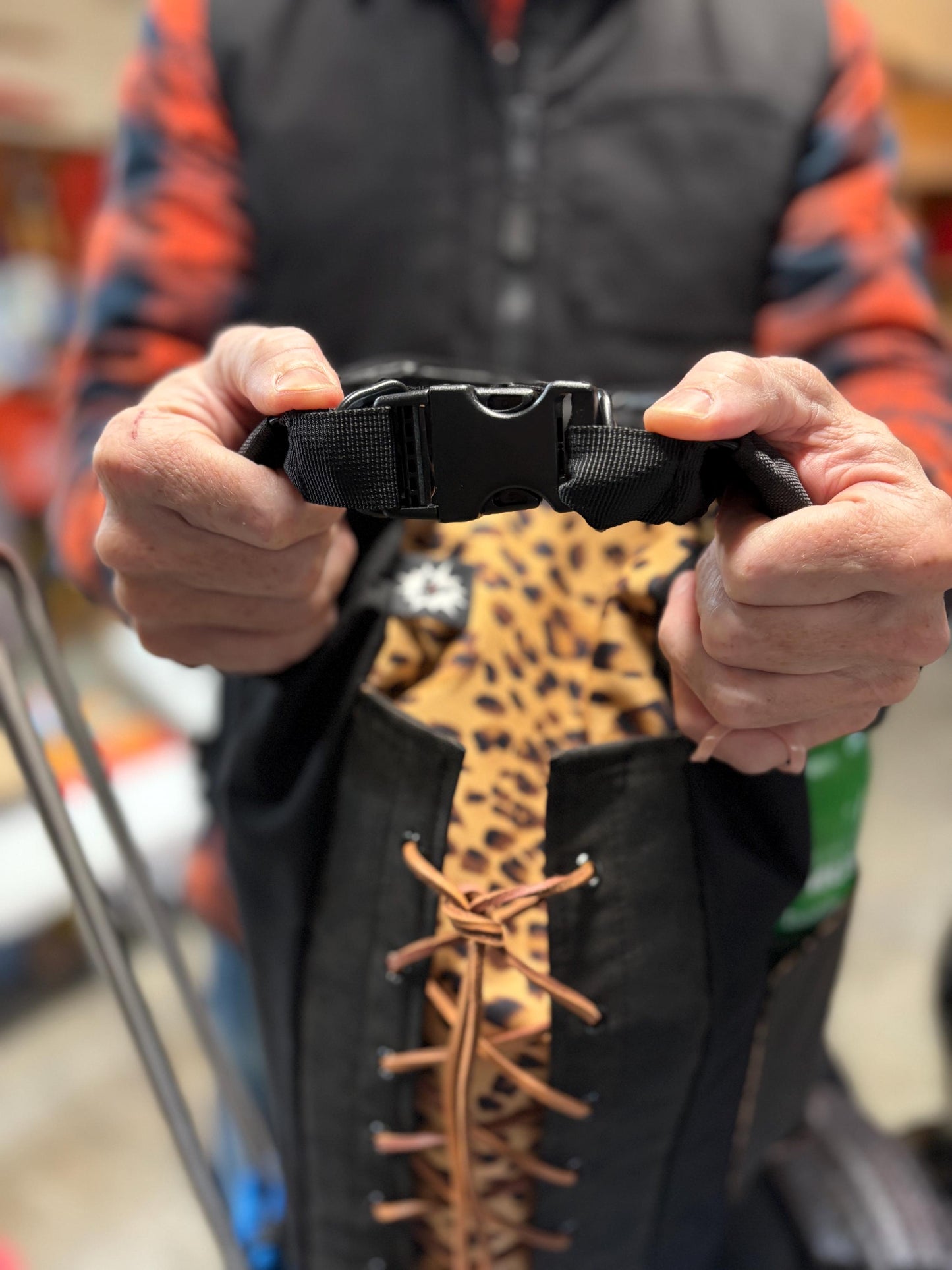 Attack Cat Bags Sissy Bar Bag – Waxed Canvas Roll Top Moto Bag with Leather Lace Back | Custom Prints | Motorcycle Gear Sack (10L)