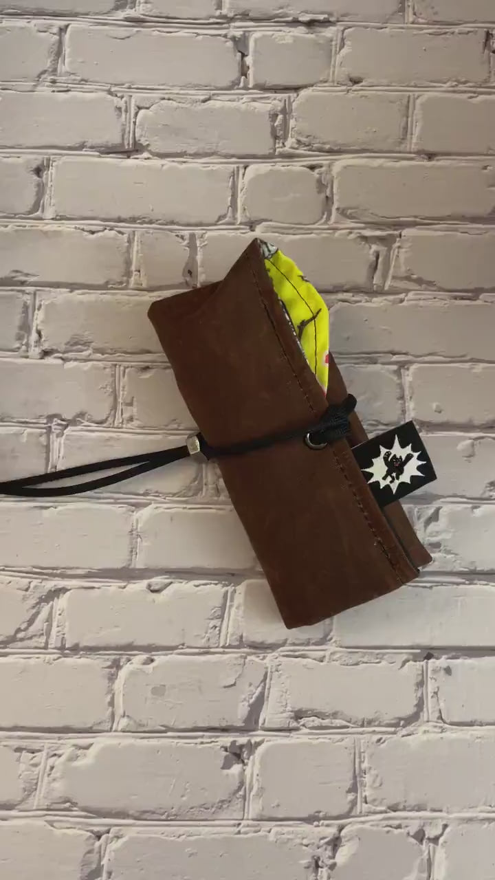 EDC Tool Roll | Waxed Canvas Pouch | Every Day Carry Gear Bag | Pocket Organizer | Knife Roll | Pocket Dump Display Hank | Custom Three Pack