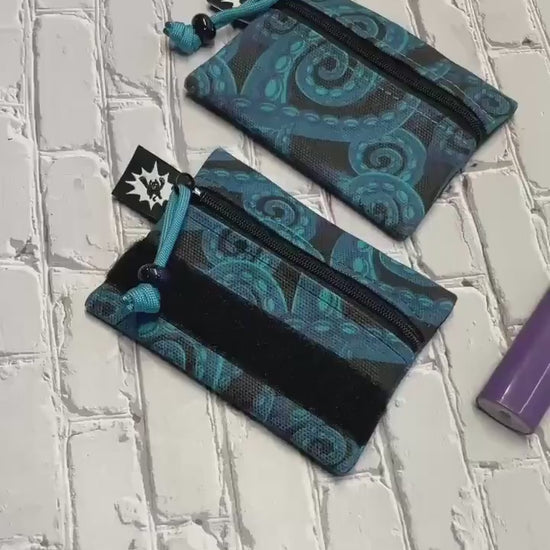 Waxed Canvas EDC Pouch | Mini Pouch | Small Zipper Wallet | Everyday Carry Bag | Hook and Loop Pouch | EDC Gear | Earth Tones