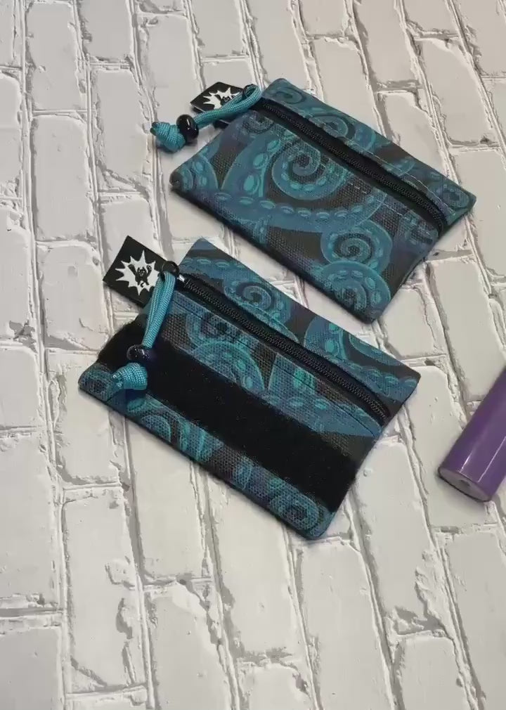 Waxed Canvas EDC Pouch | Mini Pouch | Small Zipper Wallet | Everyday Carry Bag | Hook and Loop Pouch | EDC Gear | Earth Tones