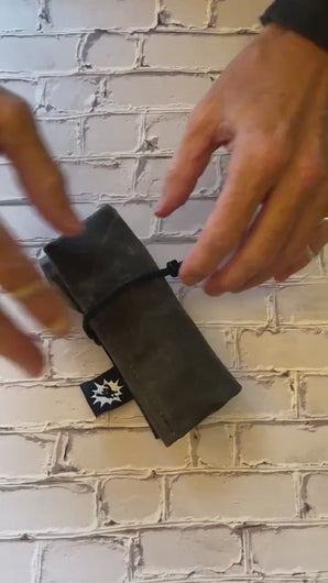 EDC Tool Roll | Waxed Canvas Tool Pouch | Every Day Carry Gear Bag | Pocket Organizer | EDC Knife Roll | Pocket Dump Display Hank | Cherry