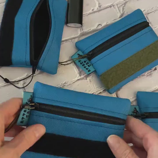 Otter Tex and Velcro Mini Pouch- Blue with Velcro Options