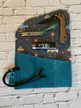 Load image into Gallery viewer, EDC Waxed Canvas Tool Roll Blue Atari
