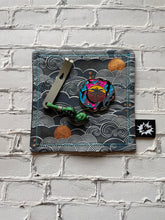 Load image into Gallery viewer, EDC Hank | Handkerchief for Every Day Carry | EDC Gear | Hank For EDC Organizer Pouch | Seigaiha Wave  | Paracord | Wind Bars Moon and Stars
