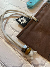 Load image into Gallery viewer, EDC Tool Roll | Waxed Canvas Tool Pouch | Every Day Carry Gear Bag | Pocket Organizer | Knife Roll | Pocket Dump Display Hank |Grey cat wave
