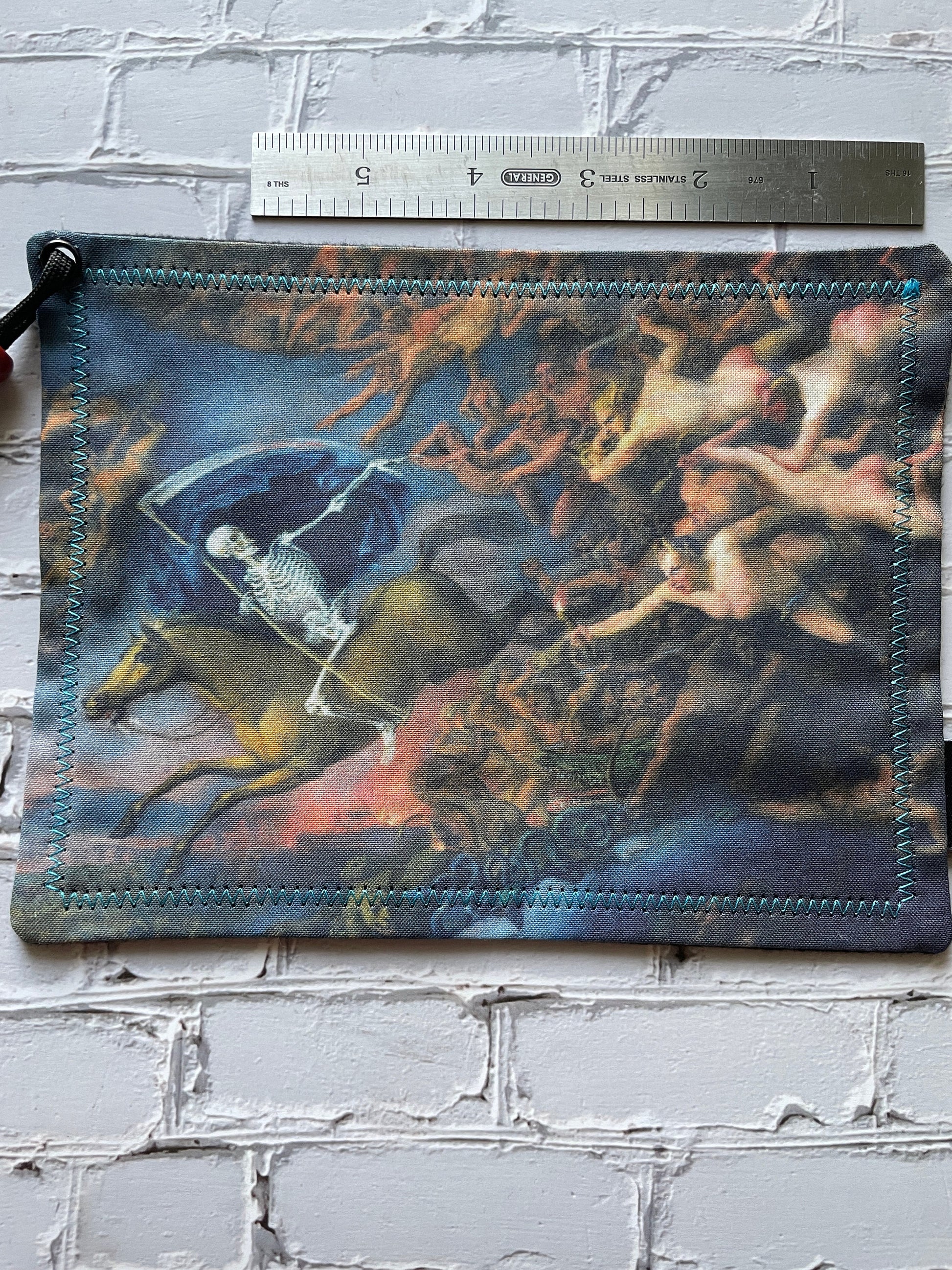 EDC Hank Limited Edition | EDC Gear Hankerchief | Hank for Bag, Pouch, Or Tray | Grim Reaper Angels | Death Rides Pale Horse |Everyday Carry