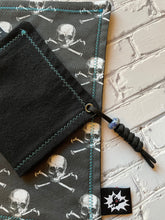 Load image into Gallery viewer, EDC Hank | Handkerchief for Every Day Carry | EDC Gear | Hank For EDC Organizer Pouch | Jolly Roger  | Paracord | Scull and Crossbones
