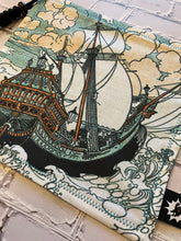 Load image into Gallery viewer, EDC Hank Limited Edition | EDC Gear Hankerchief | Nautical Hank for Bag, Pouch, Or Tray | Ship Ocean Pirate |  Everyday Carry Handkerchief
