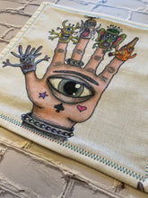 Load image into Gallery viewer, EDC Hank Limited Edition | EDC Gear Hankerchief | Hank for Bag, Pouch, Or Tray | Finger Puppet Third Eye |  Everyday Carry Handkerchief
