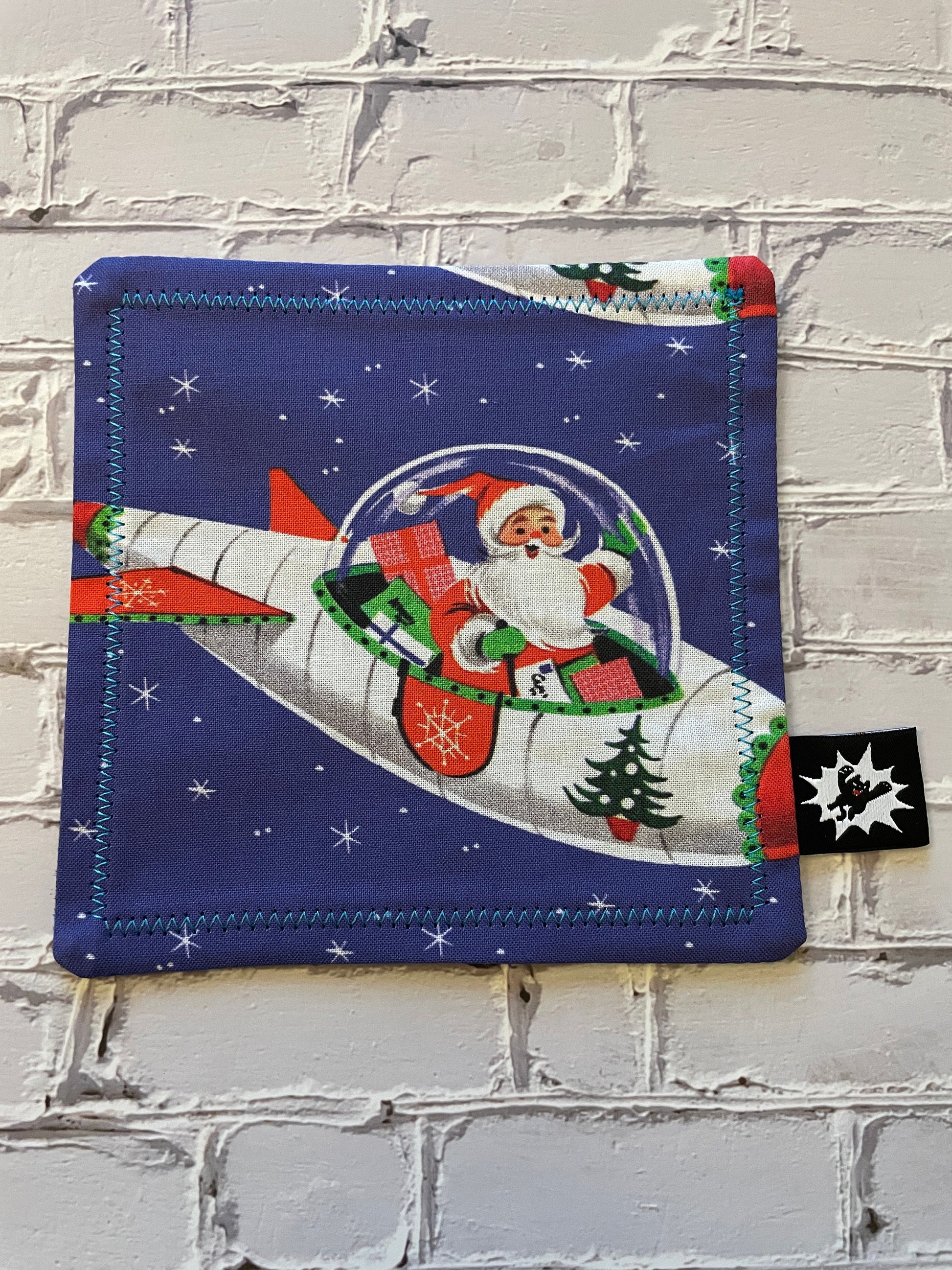 EDC Hank | Handkerchief for Every Day Carry | EDC Gear | Hank For EDC Organizer Pouch | Spaceship Santa  | Paracord | Christmas Holiday