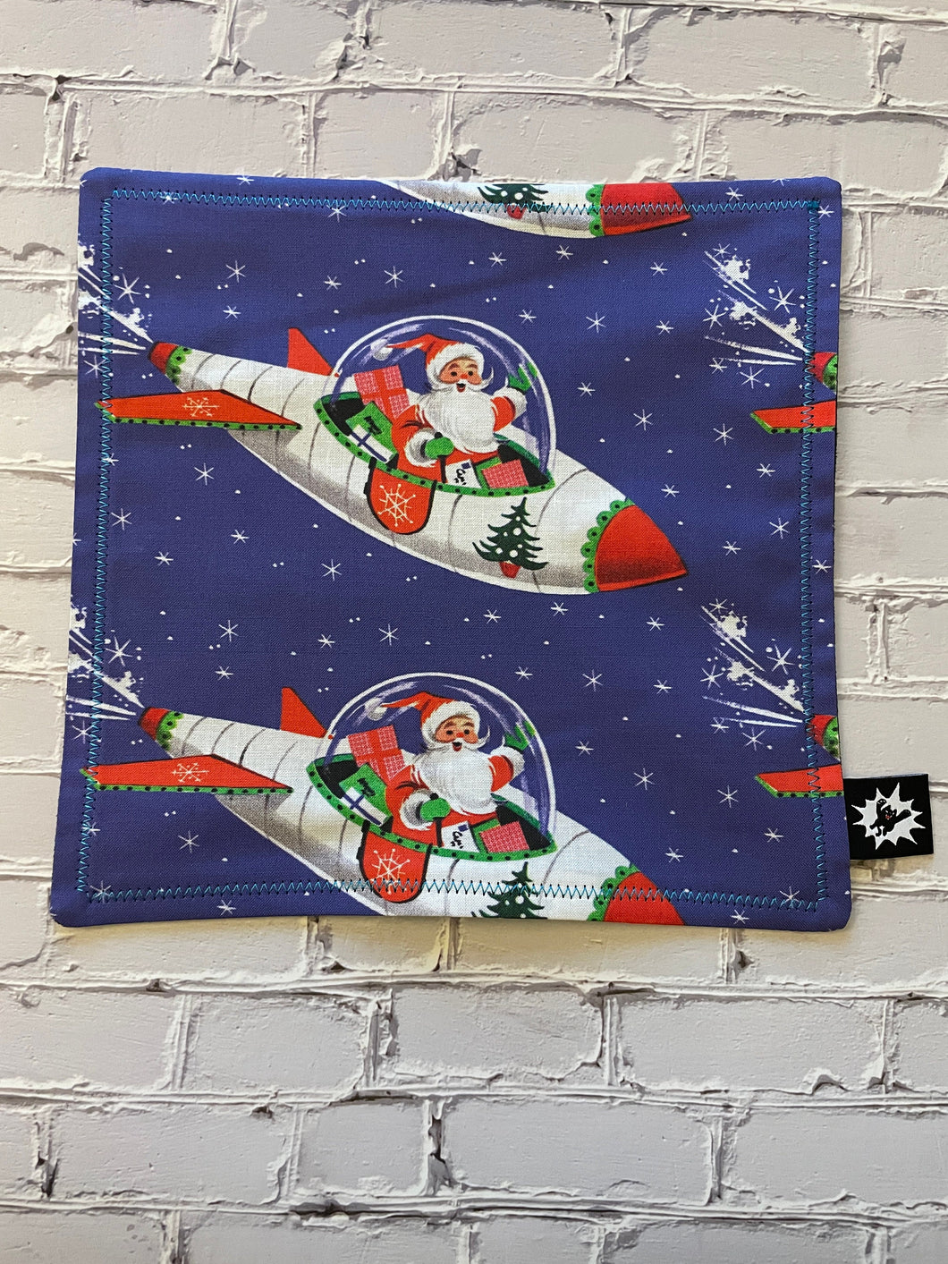 EDC Hank | Handkerchief for Every Day Carry | EDC Gear | Hank For EDC Organizer Pouch | Spaceship Santa  | Paracord | Christmas Holiday