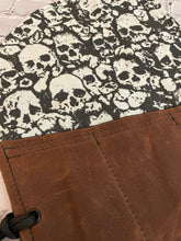 Load image into Gallery viewer, EDC Tool Roll | Waxed Canvas Tool Pouch | Every Day Carry Gear Bag | Pocket Organizer | EDC Knife Roll | Pocket Dump Hank | Scull Wall
