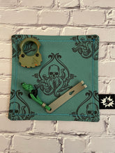 Load image into Gallery viewer, EDC Hank | Handkerchief for Every Day Carry | EDC Gear | Hank For EDC Organizer Pouch | Paracord | Lovecraft Steampunk | Teal Cthulhu
