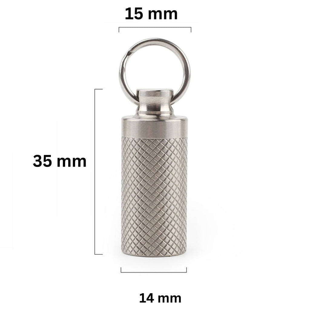 Titanium Stash Jar EDC Knife Bead | Brass Bead | EDC Gear | Everyday Carry | Hank Bead | Large Hole Bead | Tiny Canister Bottle Screw Top