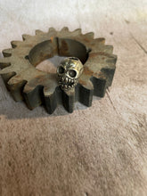 Load image into Gallery viewer, Shrunken Scull EDC Knife Paracord Bead | Brass Bead | EDC Gear | Everyday Carry  Hank Bead | Large Hole Bead | Steam Punk Gold Silver Horror
