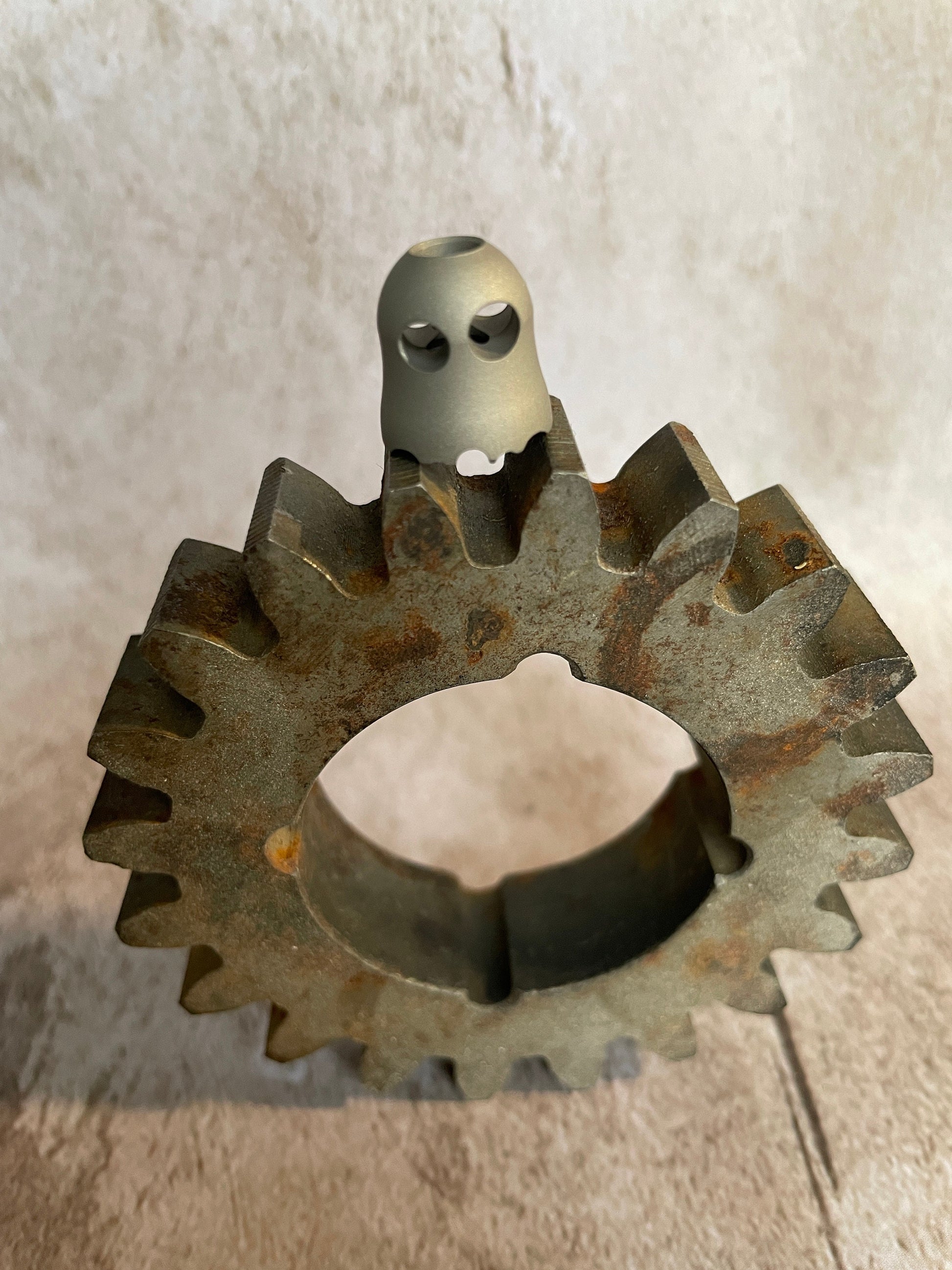 Boo EDC Knife Paracord Bead | Ending Bead | DIY EDC Gear | Everyday Carry | Hank or Zipper | Large Hole Knuck | Titanium Alloy Ghost Bead