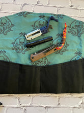 Load image into Gallery viewer, EDC Tool Roll | Waxed Canvas Pouch |Every Day Carry Gear Bag |Pocket Organizer | EDC Knife Roll | Pocket Dump Display Hank |Cthulhu Six Pack

