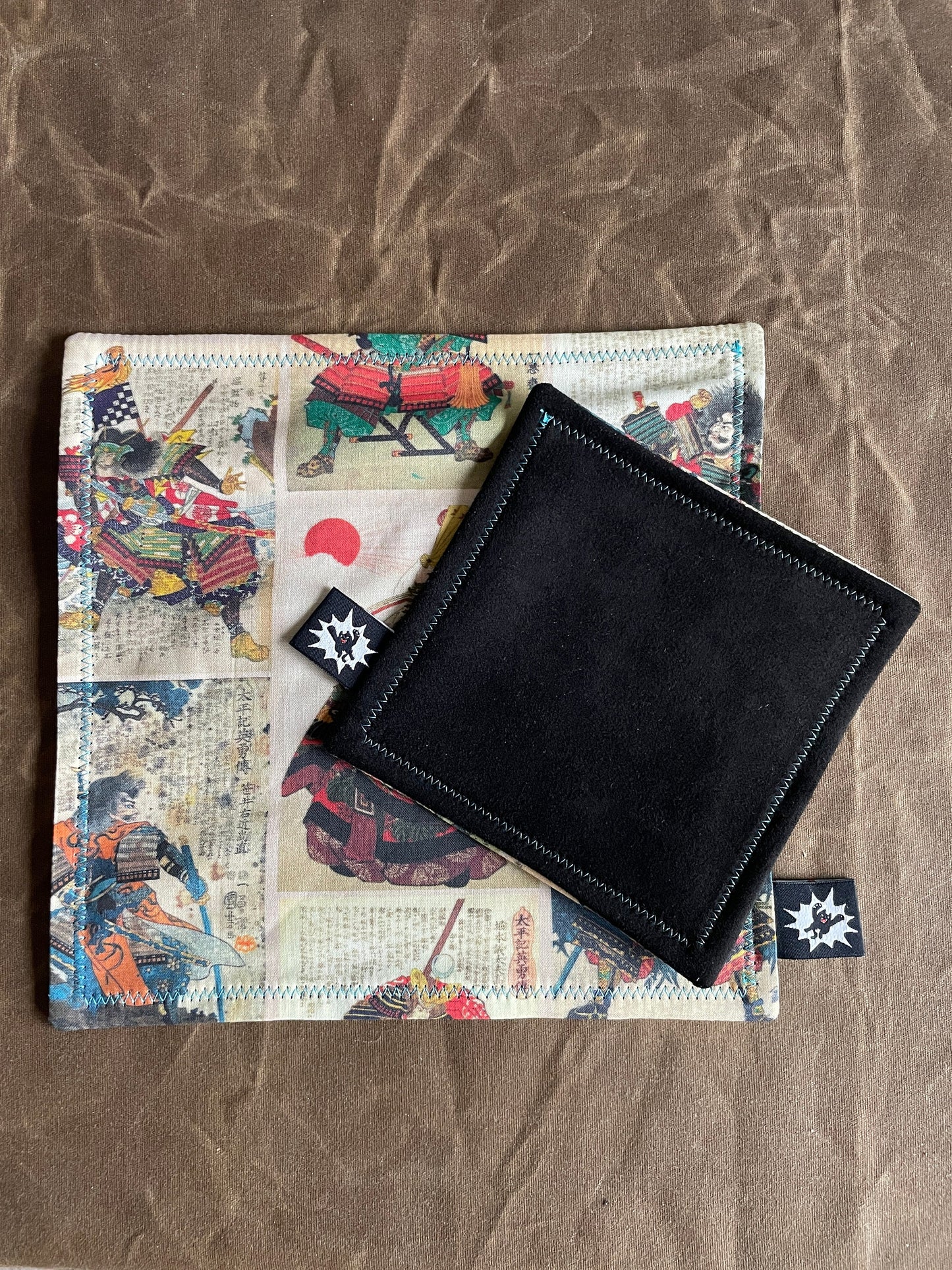 EDC Hank | Handkerchief Every Day Carry | EDC Gear | Hank For EDC Organizer Pouch | Cloth Tray | Flannel or Micro Fiber | Vintage Samurai