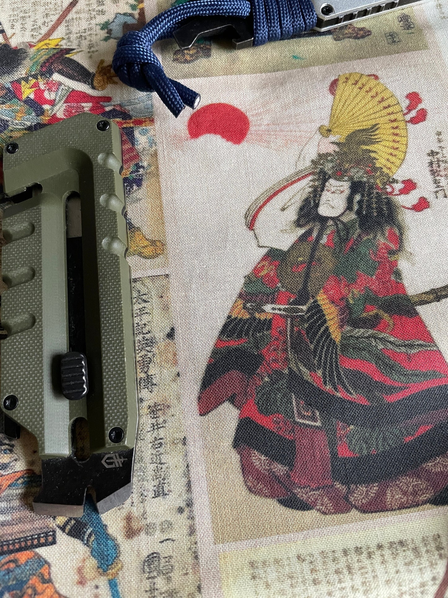 EDC Hank | Handkerchief Every Day Carry | EDC Gear | Hank For EDC Organizer Pouch | Cloth Tray | Flannel or Micro Fiber | Vintage Samurai