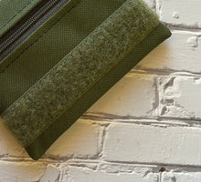 Load image into Gallery viewer, Otter Tex and Velcro Mini Pouch- Olive with OD Green Velcro
