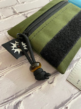 Load image into Gallery viewer, Otter Tex and Velcro Mini Pouch- Olive with OD Green Velcro
