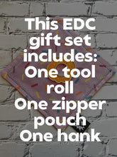 Load image into Gallery viewer, EDC Hank Set | Handkerchief for Every Day Carry | Gear for EDC Organizer Pouch | Gift Set | Pocket Dump Combo Pack | Donut Dessert Warrior
