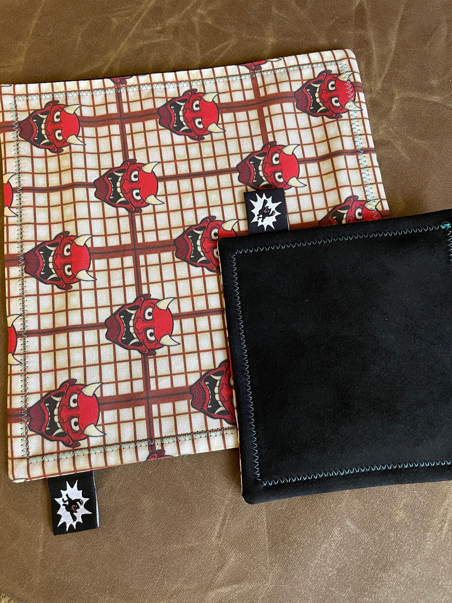 EDC Hank | Handkerchief Every Day Carry | EDC Gear | Hank For EDC Organizer Pouch | Cloth Tray | Flannel or Micro Fiber | Demon Devil Plaid