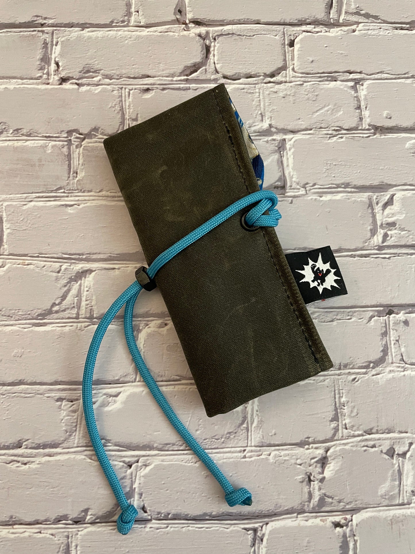 EDC Tool Roll | Waxed Canvas Tool Pouch | Every Day Carry Gear Bag | Pocket Organizer | EDC Knife Roll | Pocket Dump Display Hank | Wave OD